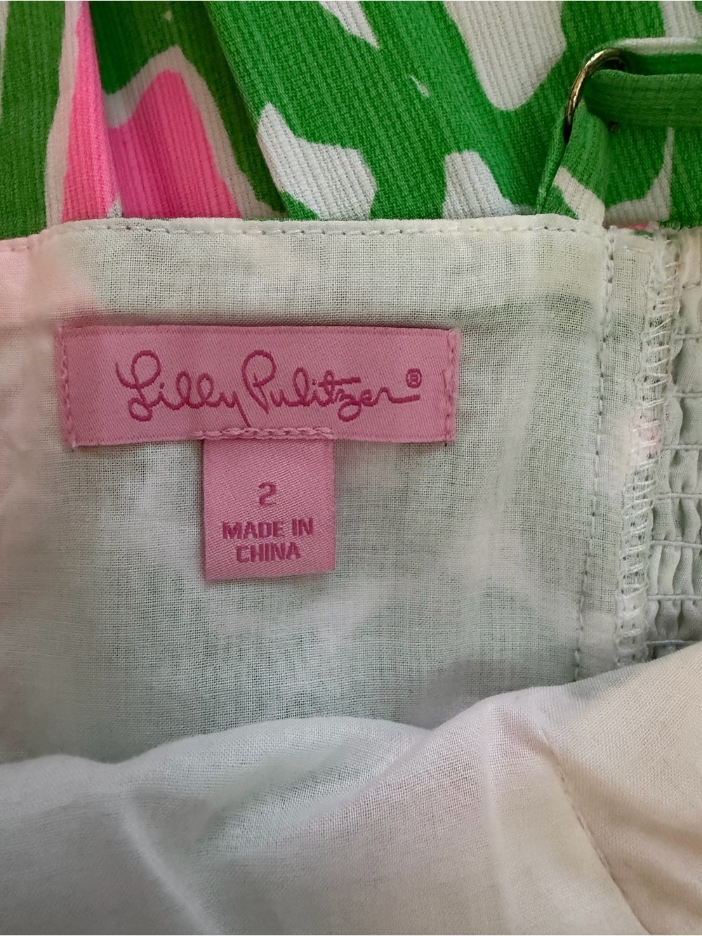 Lilly Pulitzer Pink & Green Tropical Print Pleated Skirt Set - Picture 8 of 8